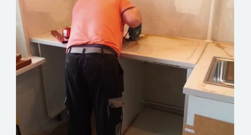 Сборка кухонного гарнитура. Хорошёвская